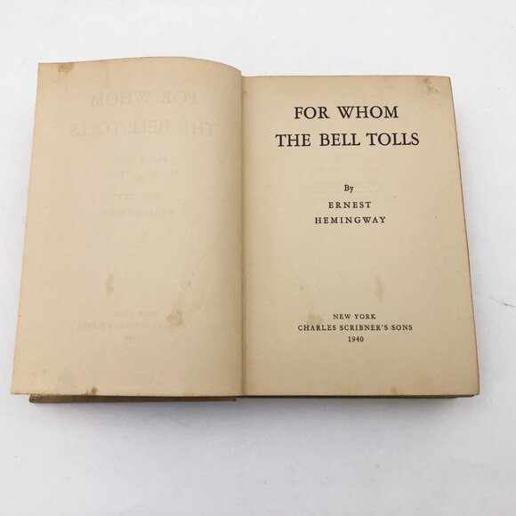 For Whom the Bell Tolls Ernest Hemingway First Edition 1940 HB - Picture 7 of 11